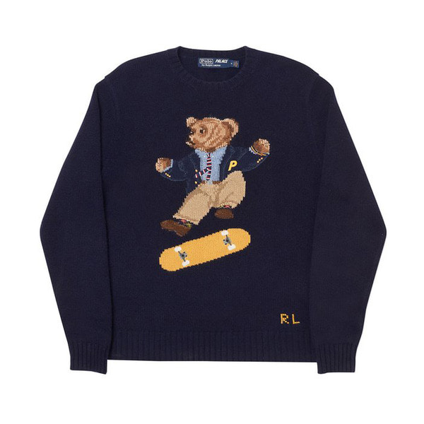 [해외] 팔라스 랄프로렌 스케이트 폴로 베어 스웨터 Palace Ralph Lauren Skate Polo Bear Sweater 18FW 관세포함