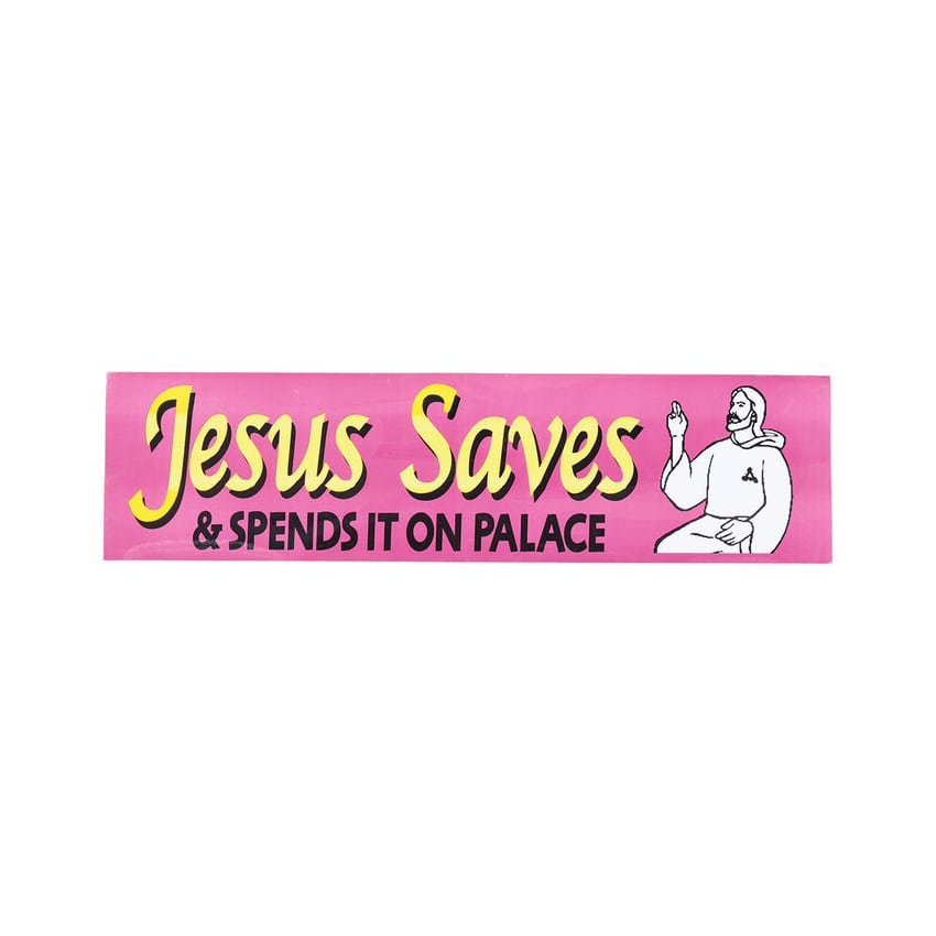 [해외] 팔라스 지저스 세이브 범퍼 스티커 Palace Jesus Saves Bumper Sticker 21SS