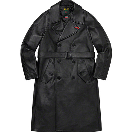 [해외] 슈프림 스캇 레더 트렌치 코트 Supreme Schott Leather Trench Coat 22FW